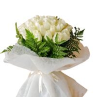 Buquet de rosas blancas