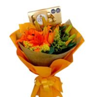 Bouquet de Lirios naranja