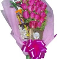 Ramillete de rosas fucsias